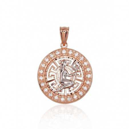 Zelta kulons 1300455(Au-R+PRh-W)_CZ, Sarkanais Zelts	585°, rodijs (pārklājums) , Cirkoni 