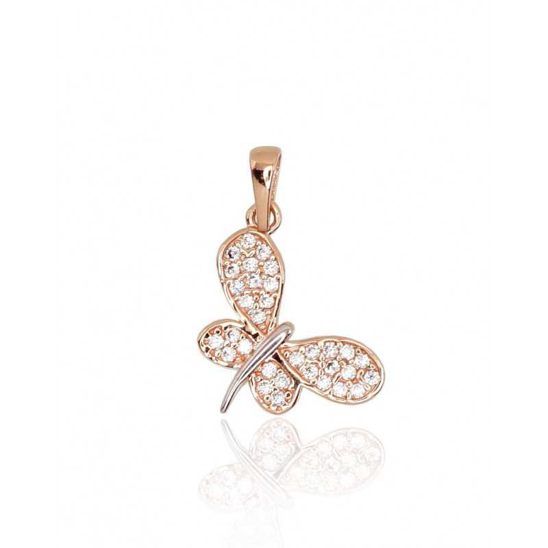 Zelta kulons 1300493(Au-R+PRh-W)_CZ, Sarkanais Zelts	585°, rodijs (pārklājums) , Cirkoni 