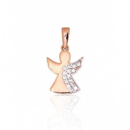 Zelta kulons 1300711(Au-R+PRh-W)_CZ, Sarkanais Zelts	585°, rodijs (pārklājums) , Cirkoni 