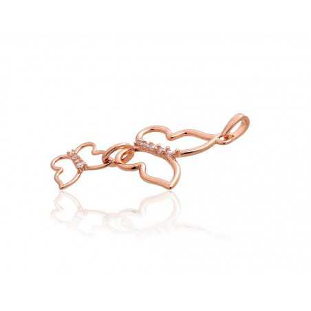 Zelta kulons 1300845(Au-R)_CZ, Sarkanais Zelts	585°, Cirkoni 