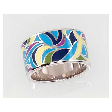 Sudraba gredzens 2100908(PRh-Gr)_ML-MIX, Sudrabs	925°, rodijs (pārklājums), Juvelieru emalja 