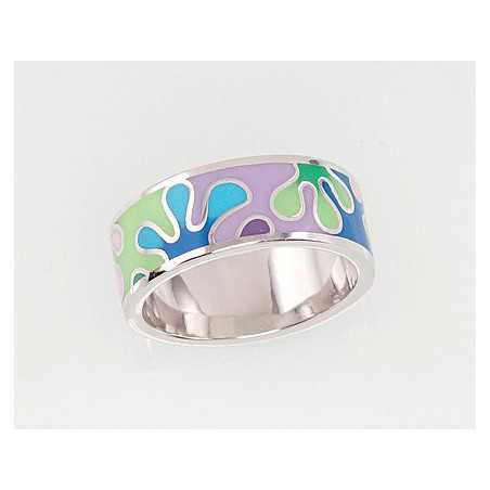 Sudraba gredzens 2100912(PRh-Gr)_ML-MIX, Sudrabs	925°, rodijs (pārklājums), Juvelieru emalja 