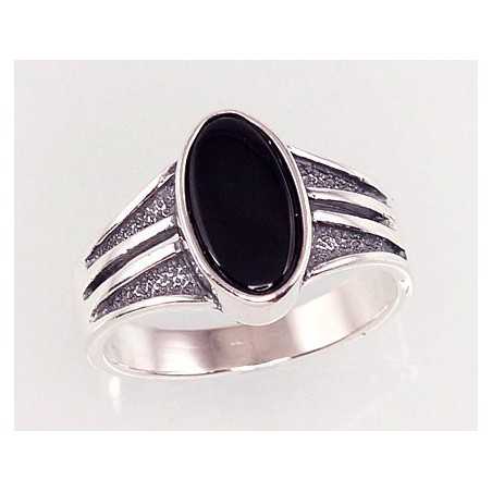 Sudraba gredzens 2100937(POX-BK)_ON, Sudrabs	925°, oksīds (pārklājums), Onikss 