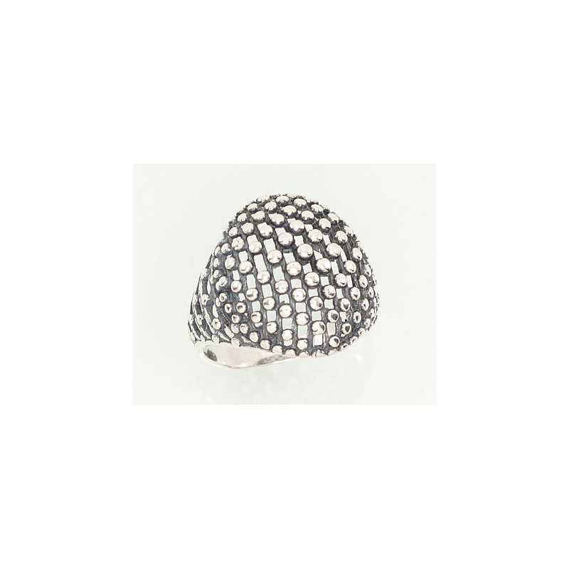 Sudraba gredzens 2101185(POx-Bk), Sudrabs	925°, oksids (pārklājums)