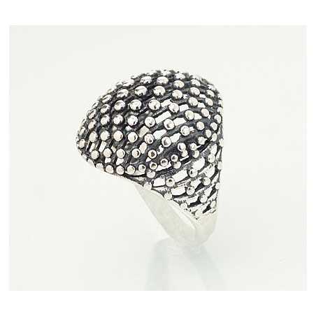 Sudraba gredzens 2101185(POx-Bk), Sudrabs	925°, oksids (pārklājums)