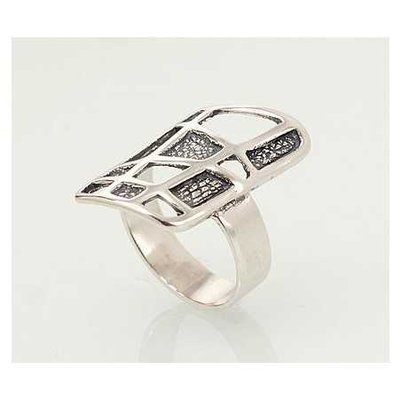 Sudraba gredzens 2101281(POx-Bk), Sudrabs	925°, oksids (pārklājums)