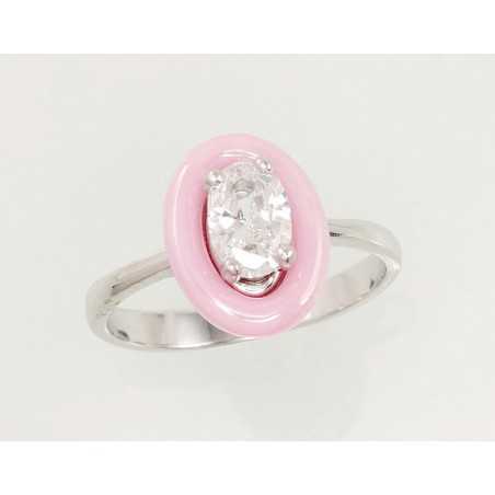 Sudraba gredzens 2101337(PRh-Gr)_CZ+CM-PI, Sudrabs	925°, rodijs (pārklājums), Cirkoni , Juvelieru keramika 