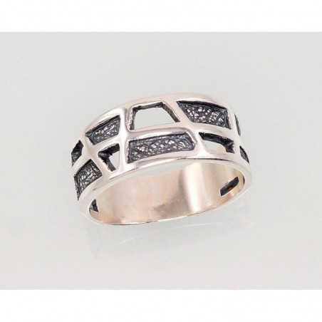 Sudraba gredzens 2101390(POx-Bk), Sudrabs	925°, oksids (pārklājums)