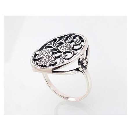 Sudraba gredzens 2101397(POx-Bk), Sudrabs	925°, oksids (pārklājums)