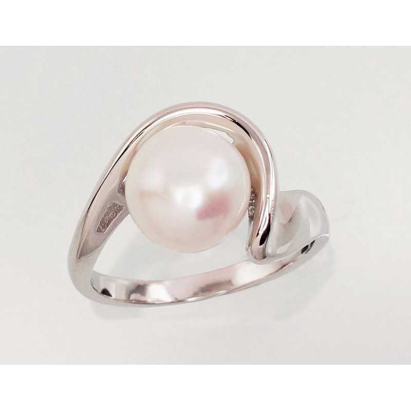 Sudraba gredzens 2101456(PRh-Gr)_PE, Sudrabs	925°, rodijs (pārklājums), Pērles 