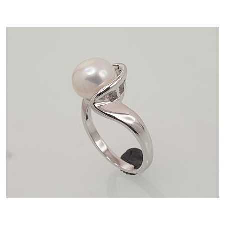 Sudraba gredzens 2101456(PRh-Gr)_PE, Sudrabs	925°, rodijs (pārklājums), Pērles 