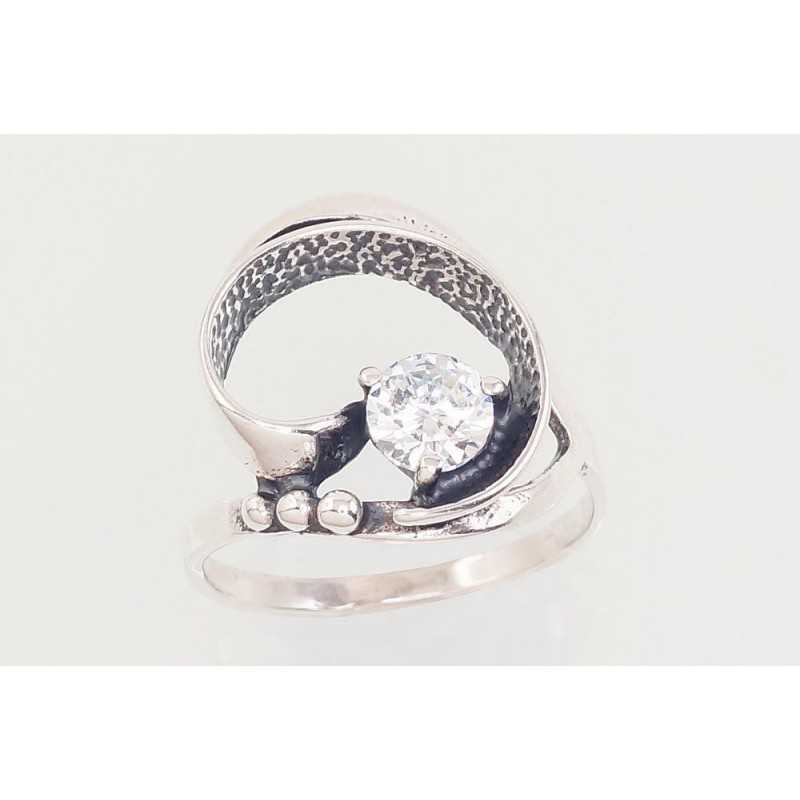 Sudraba gredzens 2101566(POx-Bk)_CZ, Sudrabs	925°, oksids (pārklājums), Cirkoni 