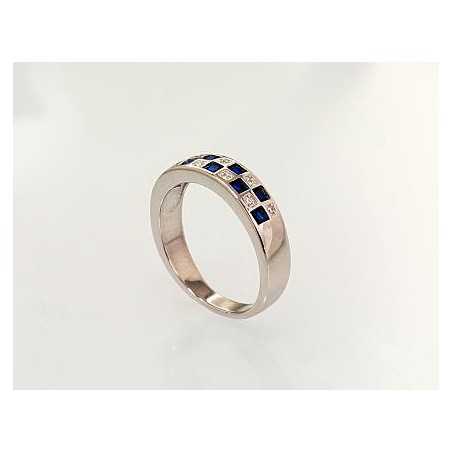 Sudraba gredzens 2101622(PRh-Gr)_CZ+CZ-DB, Sudrabs	925°, rodijs (pārklājums), Cirkoni 