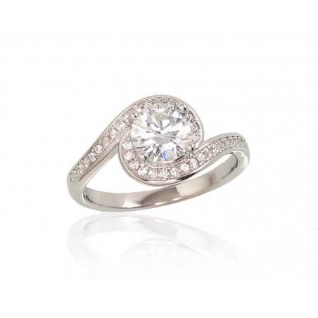 Sudraba gredzens 2101651(PRh-Gr)_CZ, Sudrabs	925°, rodijs (pārklājums), Cirkoni 