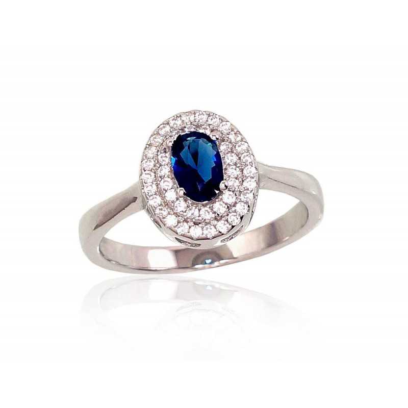 Sudraba gredzens 2101652(PRh-Gr)_CZ+CZ-B, Sudrabs	925°, rodijs (pārklājums), Cirkoni 