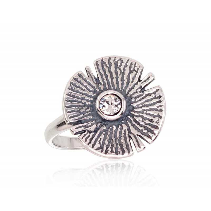 Sudraba gredzens 2101684(POx-Bk)_SV, Sudrabs	925°, oksids (pārklājums), Kristāli 