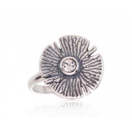 Sudraba gredzens 2101684(POx-Bk)_SV, Sudrabs	925°, oksids (pārklājums), Kristāli 