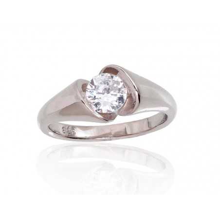 Sudraba gredzens 2101710(PRh-Gr)_CZ, Sudrabs	925°, rodijs (pārklājums), Cirkoni 