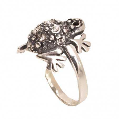 Sudraba gredzens 2101754(POx-Bk)_SV+SV-BK, Sudrabs	925°, oksids (pārklājums), Kristāli 