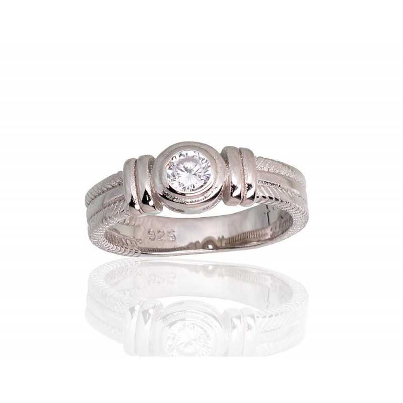 Sudraba gredzens 2101796(PRh-Gr)_CZ, Sudrabs	925°, rodijs (pārklājums), Cirkoni 