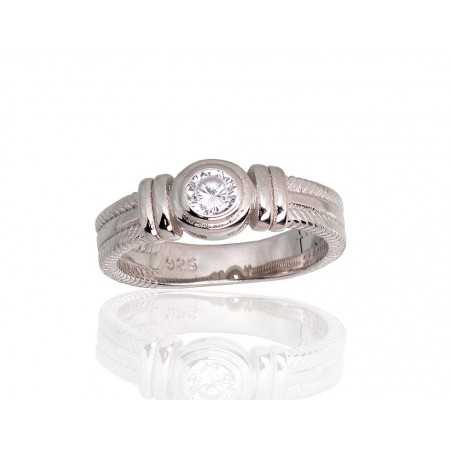 Sudraba gredzens 2101796(PRh-Gr)_CZ, Sudrabs	925°, rodijs (pārklājums), Cirkoni 