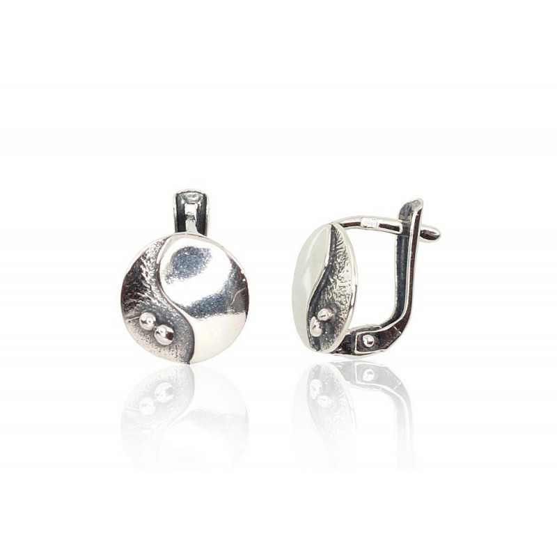 Sudraba auskari  2202107(POx-Bk), Sudrabs	925°, oksīds (pārklājums)