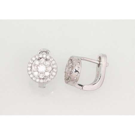 Sudraba auskari  2202365(PRh-Gr)_CZ, Sudrabs	925°, rodijs (pārklājums), Cirkoni 