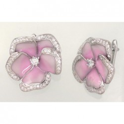 Sidabriniai auskarai ant cilindrinės spynos0