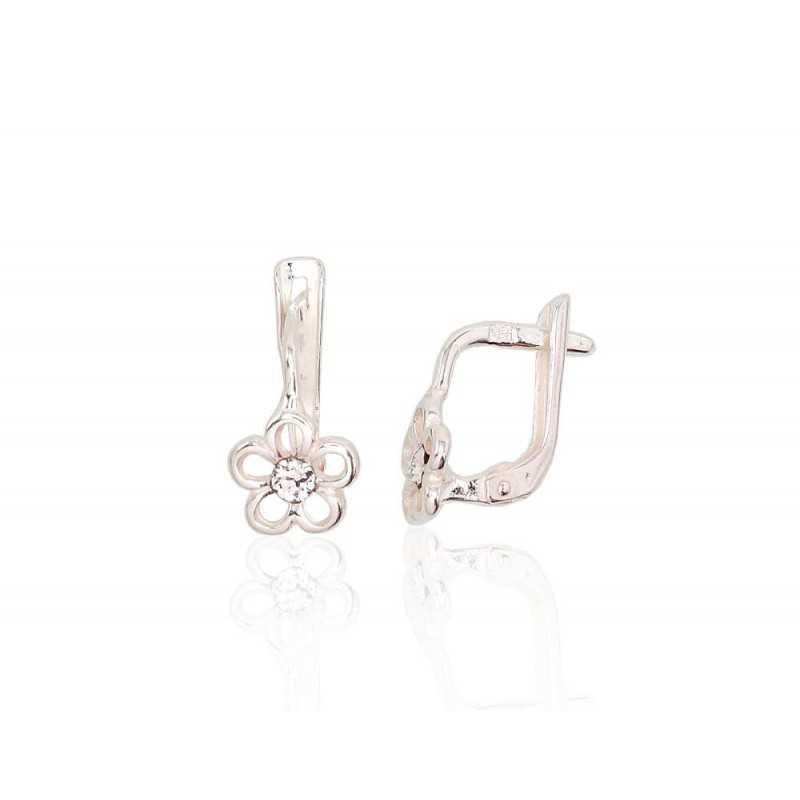 Sidabriniai auskarai ant cilindrinės spynos