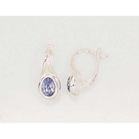 Sudraba auskari  2202813_SV-LB, Sudrabs	925°, Kristāli swarovski 