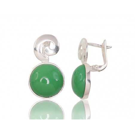 Sudraba auskari ar  angļu  slēdzēju 2202853_PC-LG, Sudrabs	925°, Plastika 