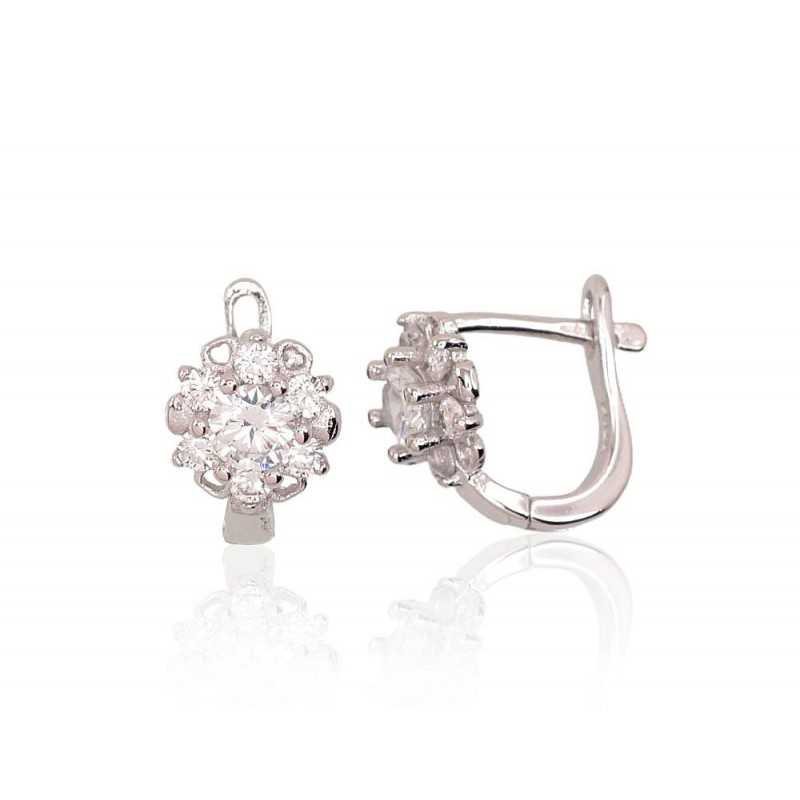 Sudraba auskari  2202945(PRh-Gr)_CZ, Sudrabs	925°, rodijs (pārklājums), Cirkoni 