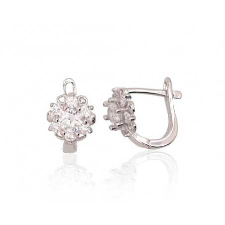 Sudraba auskari  2202945(PRh-Gr)_CZ, Sudrabs	925°, rodijs (pārklājums), Cirkoni 