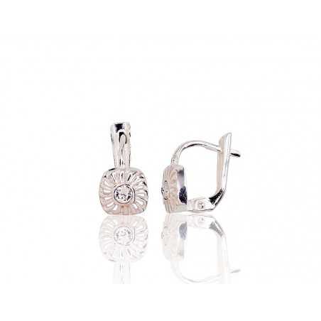Sudraba auskari ar  angļu  slēdzēju 2203072_SV, Sudrabs	925°, Kristāli 