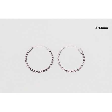 Sudraba auskari auskari-riņķīši 2203093(POx-Bk), Sudrabs	925°, oksids (pārklājums)