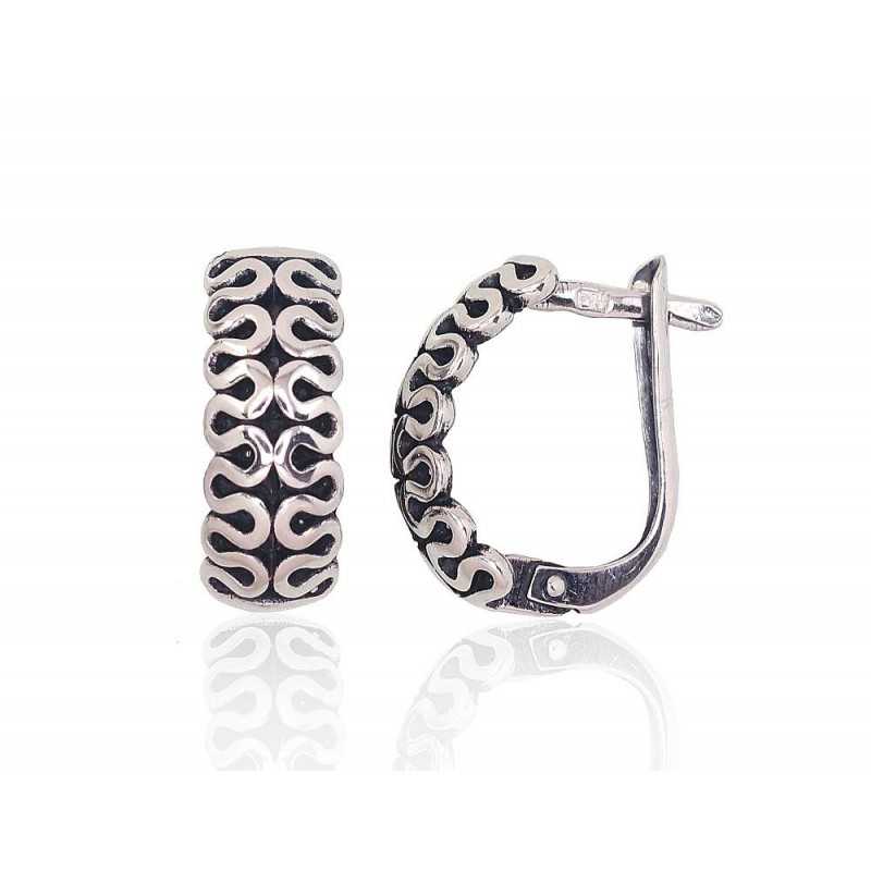 Sudraba auskari  2203166(POx-Bk), Sudrabs	925°, oksids (pārklājums)