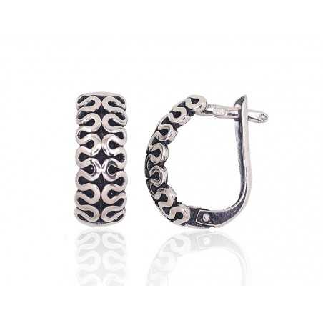 Sudraba auskari  2203166(POx-Bk), Sudrabs	925°, oksids (pārklājums)