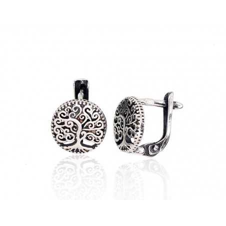 Sudraba auskari ar  angļu  slēdzēju 2203173(POx-Bk), Sudrabs	925°, oksids (pārklājums)