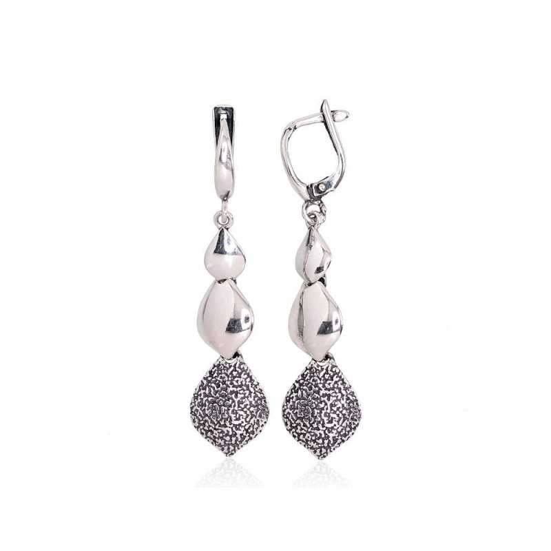 Sudraba auskari  2203179(POx-Bk), Sudrabs	925°, oksids (pārklājums)