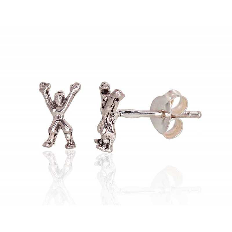 Sudraba auskari-puseti 2203419(POx-Bk), Sudrabs	925°, oksids (pārklājums)