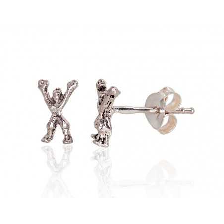 Sudraba auskari-puseti 2203419(POx-Bk), Sudrabs	925°, oksids (pārklājums)