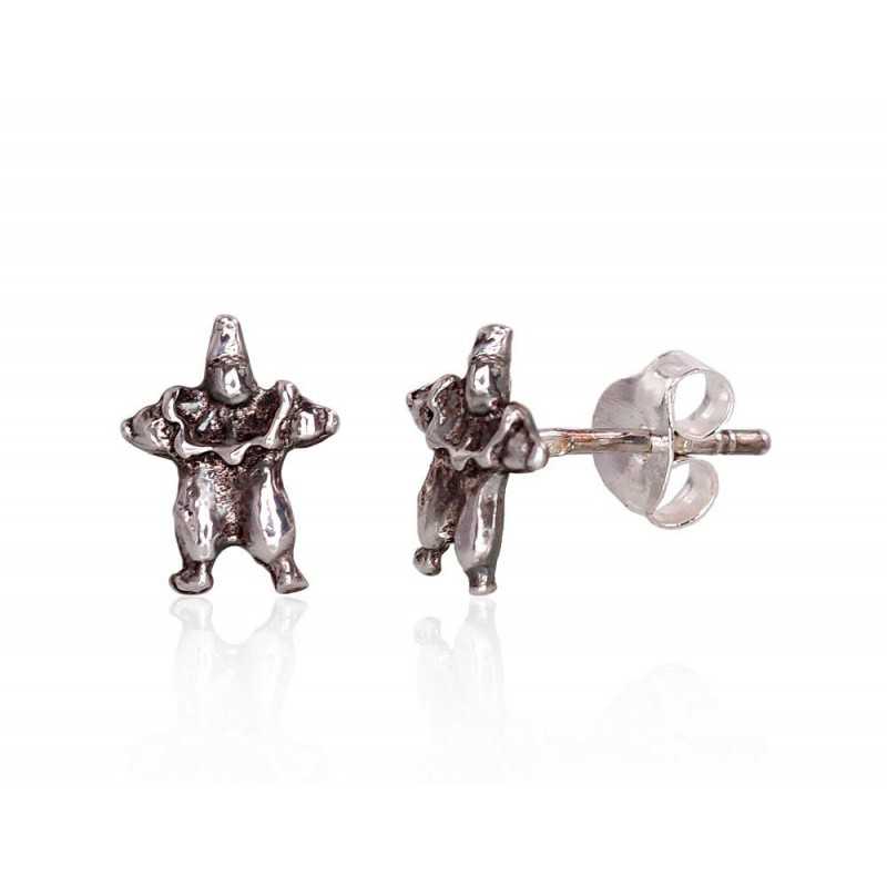 Sudraba auskari-puseti 2203420(POx-Bk), Sudrabs	925°, oksids (pārklājums)