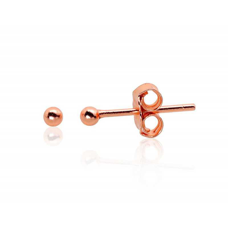 Sudraba auskari-puseti 2203469(PAu-R), Sudrabs	925°, sarkanais zelts (pārklājums)