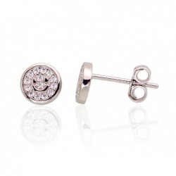Sudraba auskari-puseti 2203477(PRh-Gr)_CZ, Sudrabs	925°, rodijs (pārklājums), Cirkoni 