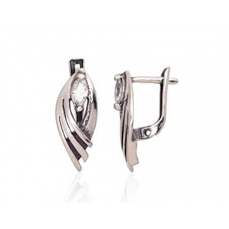 Sidabriniai auskarai ant cilindrinės spynos