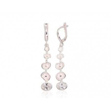 Sudraba auskari ar  angļu  slēdzēju 2203603_CZ, Sudrabs	925°, Cirkoni 