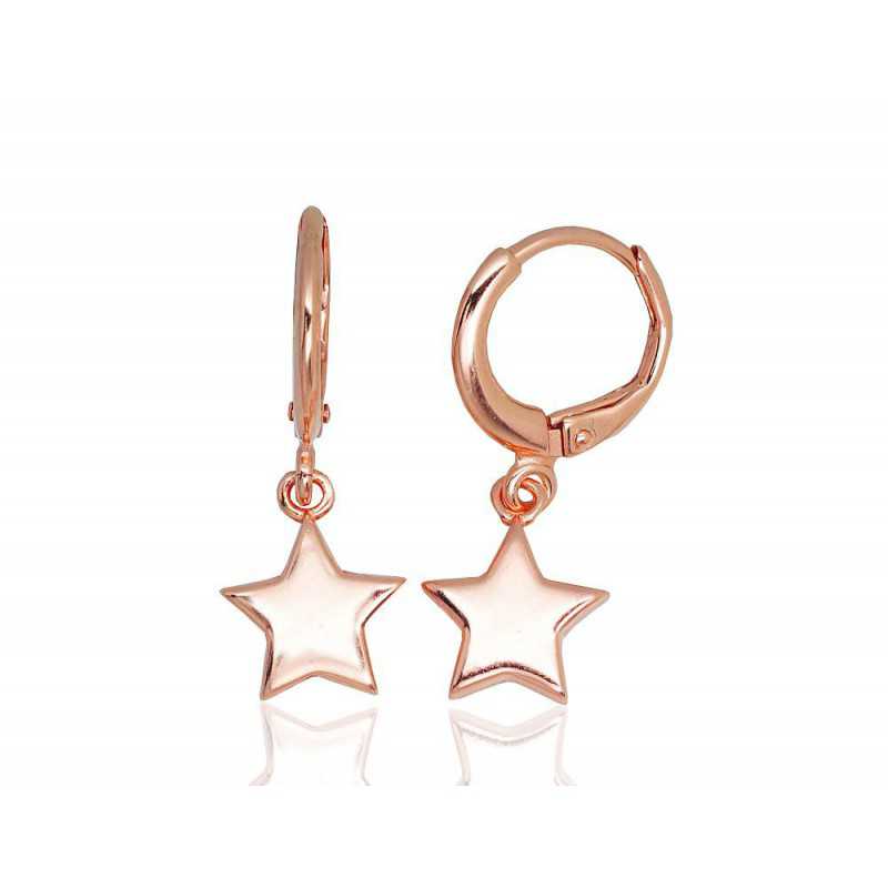 Sudraba auskari ar  angļu  slēdzēju 2203672(PAu-R), Sudrabs	925°, sarkanais zelts (pārklājums)