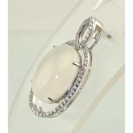 Sudraba kulons 2300241(PRh-Gr)_CZ+CD, Sudrabs	925°, rodijs (pārklājums), Cirkoni , Halcedons 