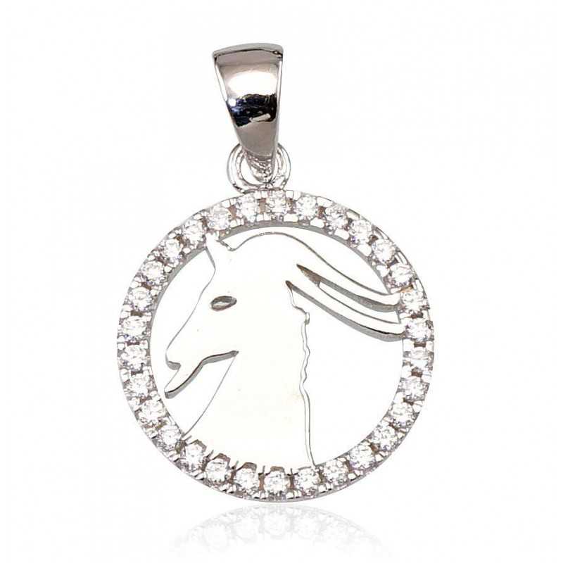 Sudraba kulons 2300392(PRh-Gr)_CZ, Sudrabs	925°, rodijs (pārklājums), Cirkoni 