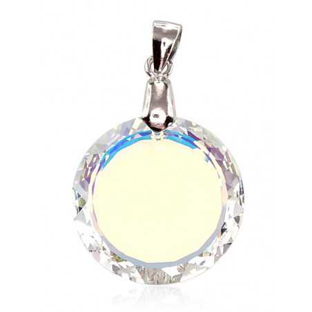 Sudraba kulons 2300661(PRh-Gr)_SV-MIXW, Sudrabs	925°, rodijs (pārklājums), Kristāli swarovski 